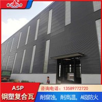 陕西渭南防腐复合瓦 asp钢塑复合瓦 化工厂房金属屋面瓦