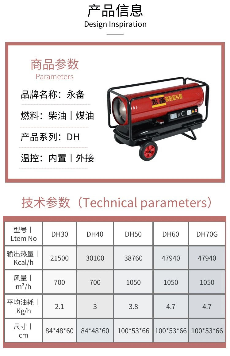 DH系列技术参数图